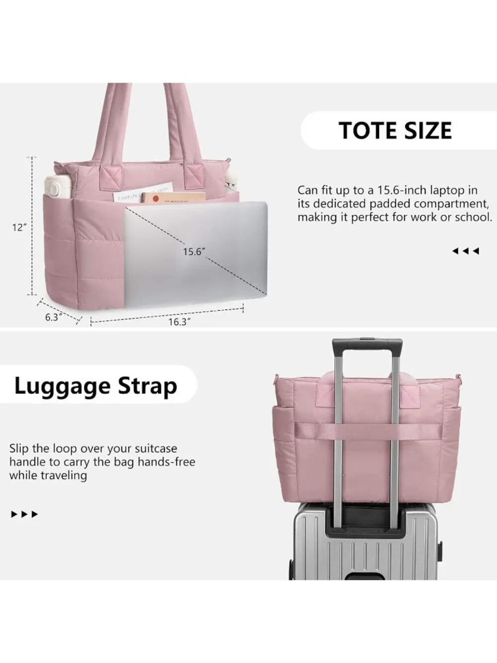 N/A puffer tote
